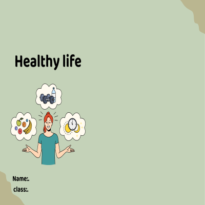 مطوية  healthy life صف ثالث الفصل الدراسي الثالث 