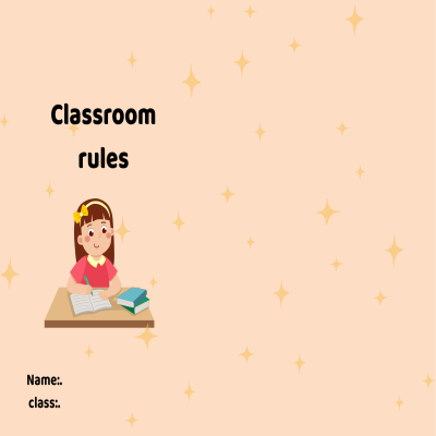 مطوية classroom rules صف ثالث الفصل الدراسي  الثالث 