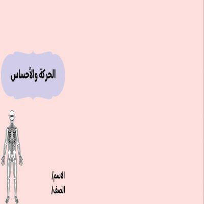 مطوية الحركة والأحساس صف سادس الفصل الدراسي الأول