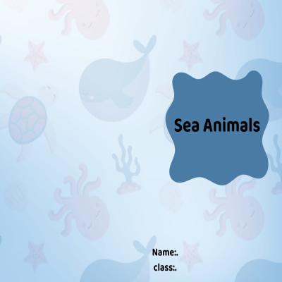 مطوية sea animalsصف ثالث الفصل الدراسي الأول 