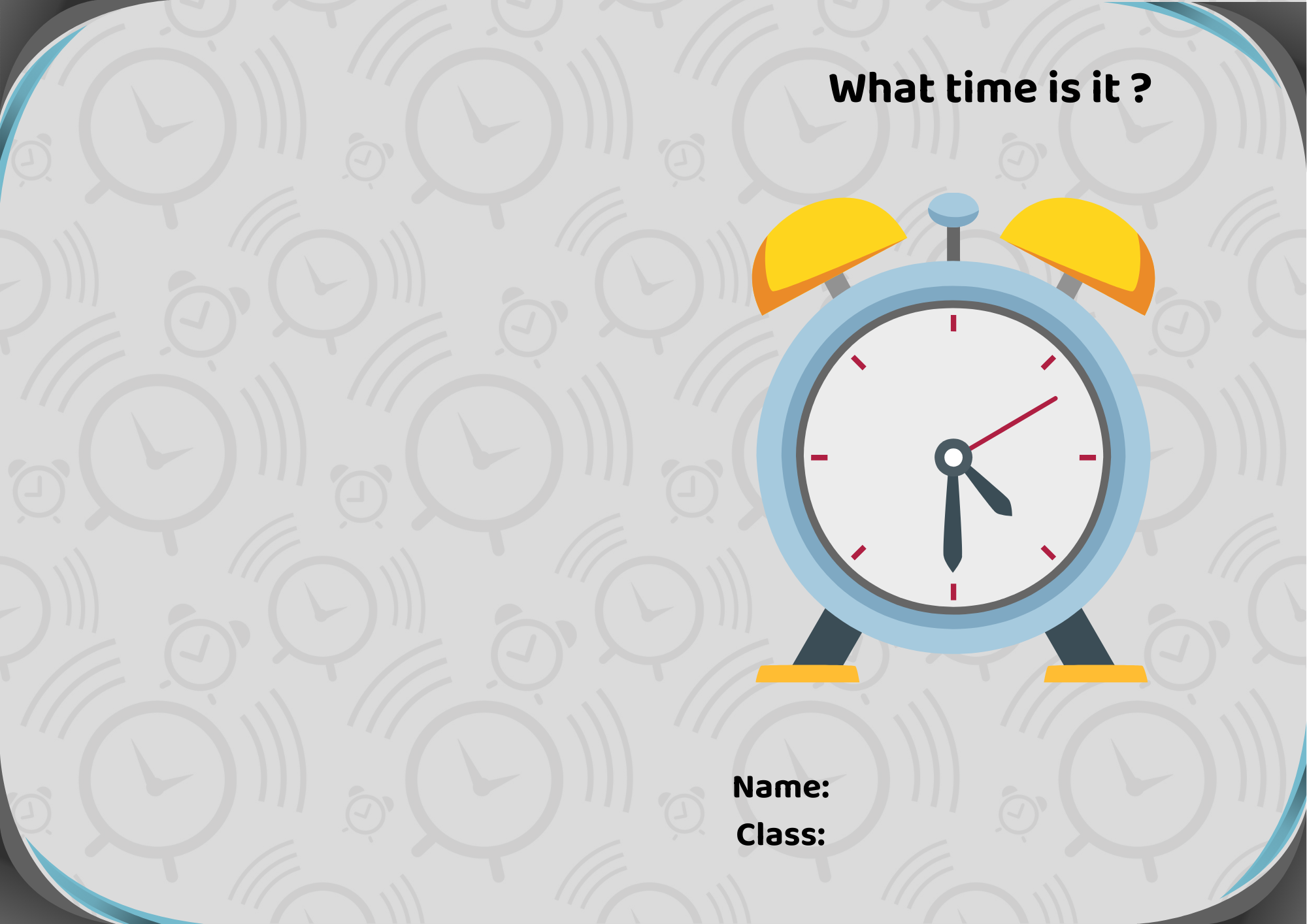 مطوي  what time is it صف ثالث الفصل الدراسي الأول