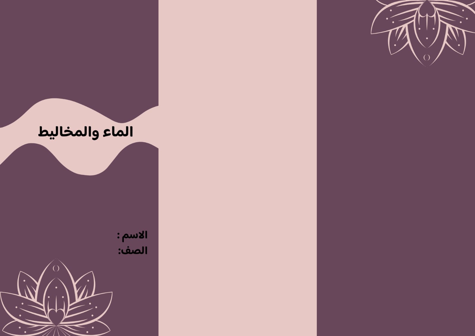 مطوية الماء والمخاليط صف سادس الفصل الدراسي الثاني 