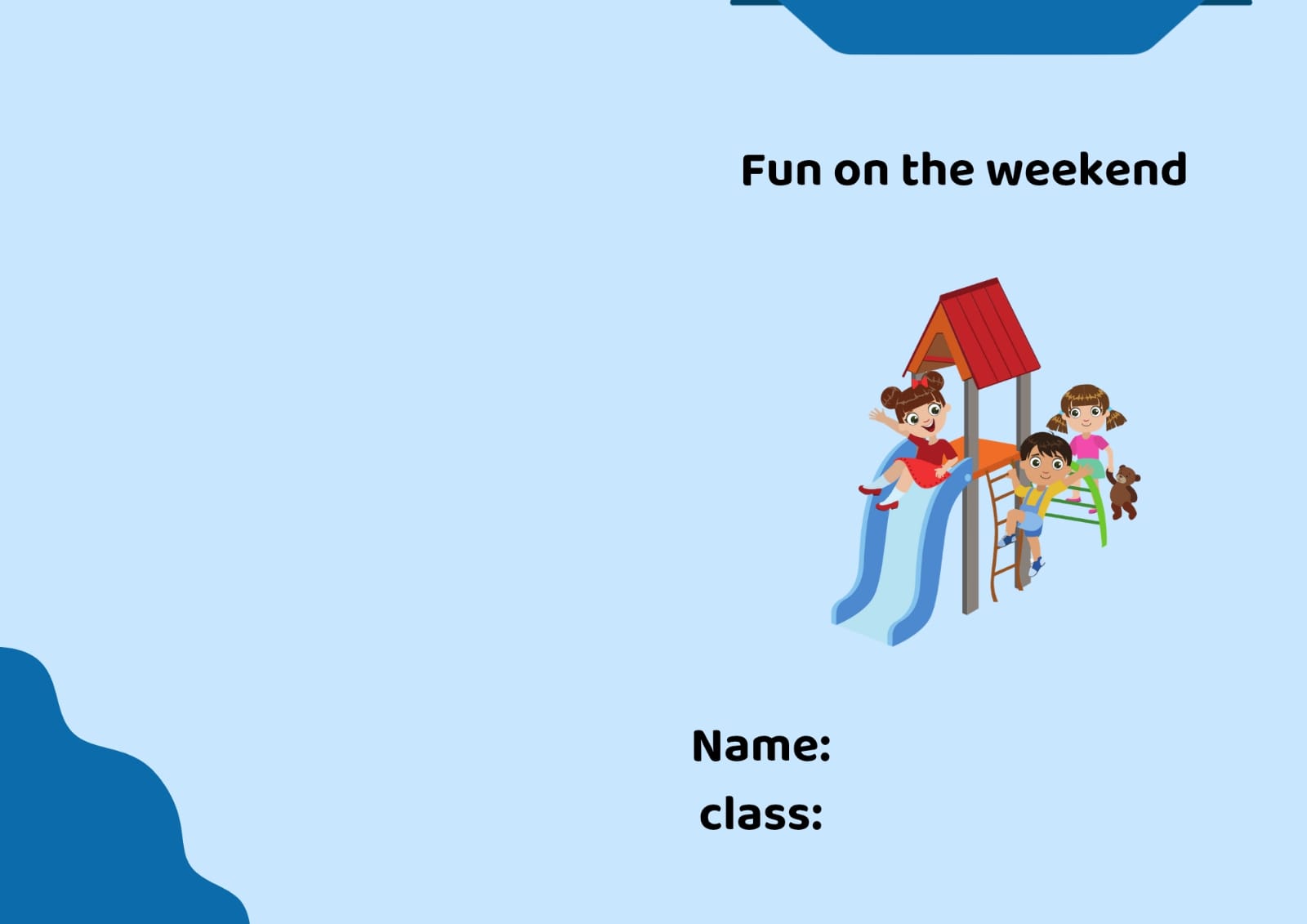 مطوية fun on the weekend صف ثالث الفصل الدراسي الثاني