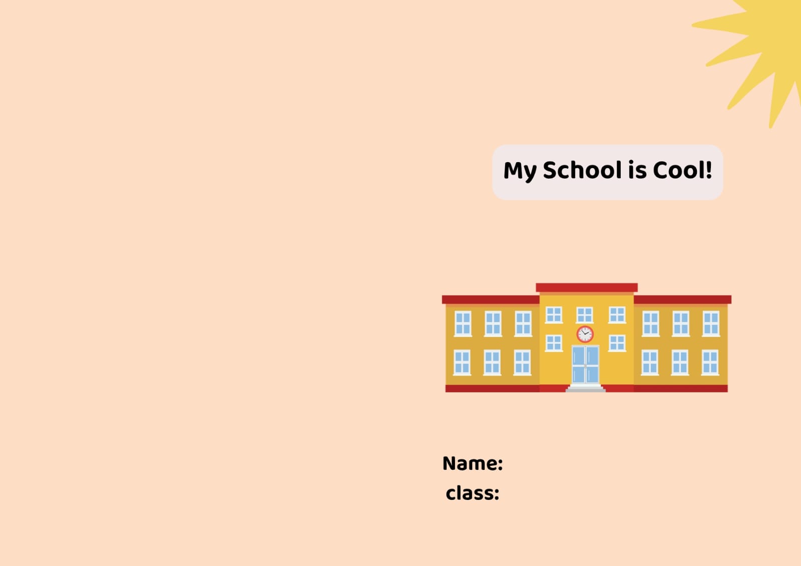 مطوية My School is Cool صف ثالث الفصل الدراسي الثاني 