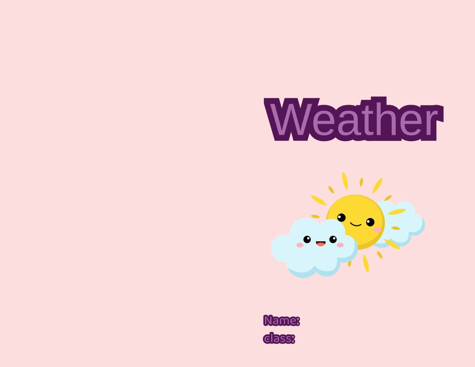 مطوية weather صف رابع الفصل الدراسي الثاني 